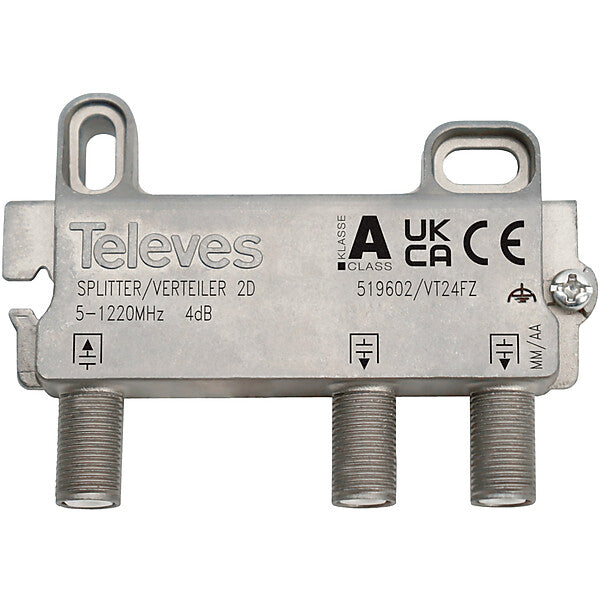 Televes Verteiler 2f. 4dB, 5-1218MHz VT24FZ